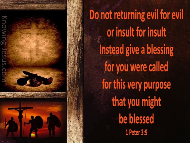 1 Peter 3:9 Repay Evil With Good (brown)